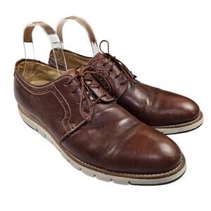 Johnston & Murphy Mens Size 10 M Holden Plain Toe Dress Shoes Brown Lace Up